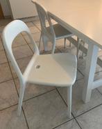 4 witte stoelen IKEA, Synthétique, Enlèvement, Utilisé, Blanc