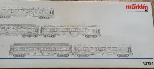 Set van 3 auto's en 2 bestelwagens CIWL MARKLIN 42754, Hobby en Vrije tijd, Modeltreinen | H0, Zo goed als nieuw, Wagon, Wisselstroom