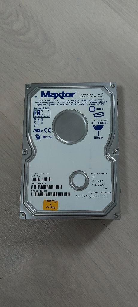HDD 3.5 Maxtor DiamondMax Plus 9 80Go IDE - 6Y080L0422011, Computers en Software, Harde schijven, Gebruikt, Desktop, Intern, HDD