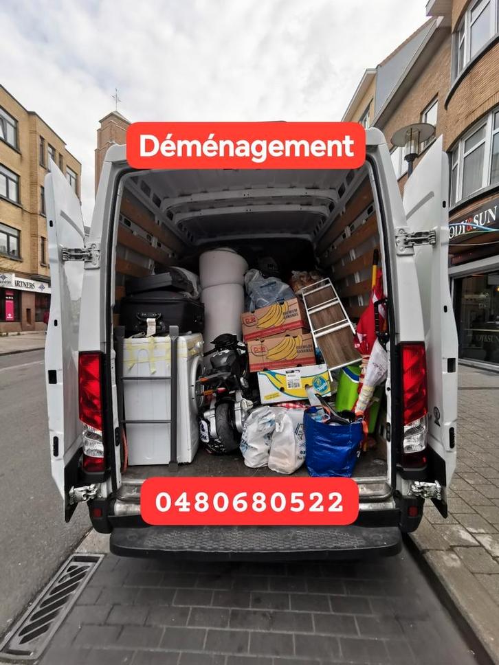 Déménagement Camionnette Transport 0480680522, Diensten en Vakmensen, Verhuizers en Opslag
