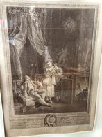 Gravure ancienne "Le Carquois épuisé" De Launay, Nicolas (17, Antiquités & Art, Enlèvement ou Envoi