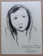 GABY DE PAUW / VROUWENGEZICHT / ORIGINEEL WERK / 40x30cm, Enlèvement ou Envoi