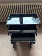 3 Belles Tables Gigogne Année 60-70, Ophalen, Gebruikt, Rechthoekig, Glas