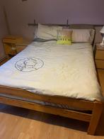 Bed van 140 cm, Gebruikt, 140 cm, Hout, Tweepersoons