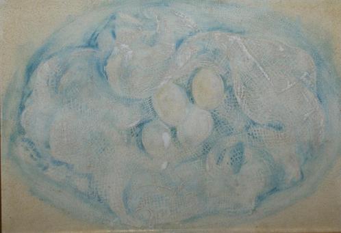 Piet Gilles (1908-1995): Het ontbijt 1954 (59 x 49 cm), Antiek en Kunst, Kunst | Schilderijen | Klassiek, Ophalen of Verzenden