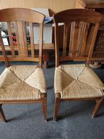Stoelen (6) met rieten bekleding in goede staat, Antiek en Kunst, Ophalen