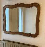 Antieke spiegel met zware eiken rand. 90x70, Enlèvement, Rectangulaire, 50 à 100 cm, Moins de 100 cm