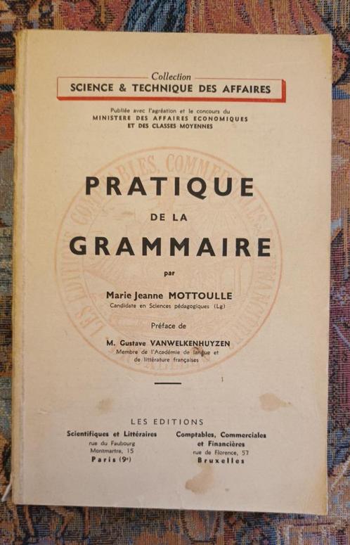Pratique de la Grammaire Marie Jeanne Mottoulle, Livres, Économie, Management & Marketing, Enlèvement ou Envoi
