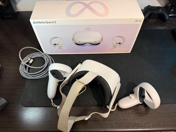 Meta Quest 2 128 GB VR-headset, Games en Spelcomputers, Virtual Reality, Gebruikt, Overige platformen, VR-bril, Ophalen