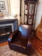 Vintage faux leren zetel Art Deco stijl, Antiek en Kunst, Ophalen