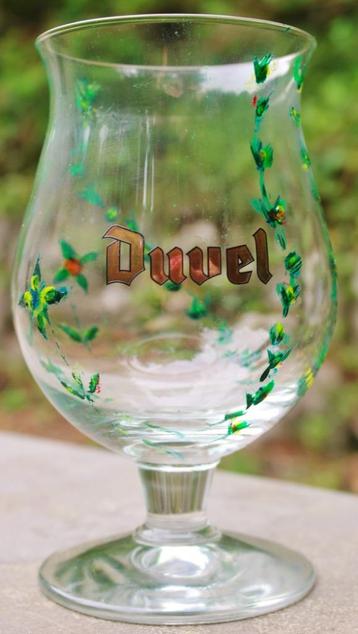 Très beau verre Duvel collection / Vintage / handpainted
