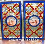 Zeer mooie glas in lood ramen, Antiek en Kunst, Ophalen