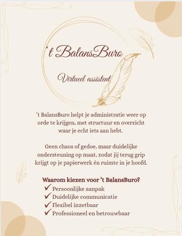 Administratie hulp nodig? 't BalansBuro staat klaar! beschikbaar voor biedingen