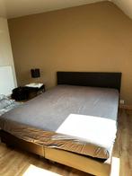 Boxspring + matras, Huis en Inrichting, Slaapkamer | Boxsprings, Ophalen, Bruin, Tweepersoons, Zo goed als nieuw