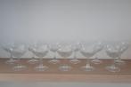 Set 11 glazen champagnecoupes - vintage, Ophalen of Verzenden, Gebruikt