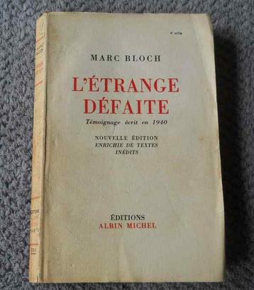 L' étrange défaite  (Marc Bloch) beschikbaar voor biedingen