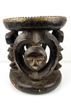 Statue africaine Tabouret Kwele Gabon, Antiquités & Art, Enlèvement ou Envoi
