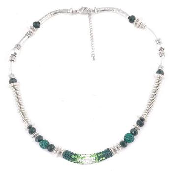 SALE: Ketting met sierstuk met groen strass beschikbaar voor biedingen
