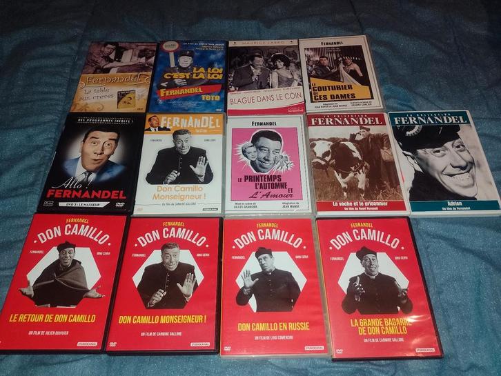 Te koop op dvd: evoluerende lijst van Fernandel-films, Cd's en Dvd's, Dvd's | Komedie, Zo goed als nieuw, Actiekomedie, Alle leeftijden
