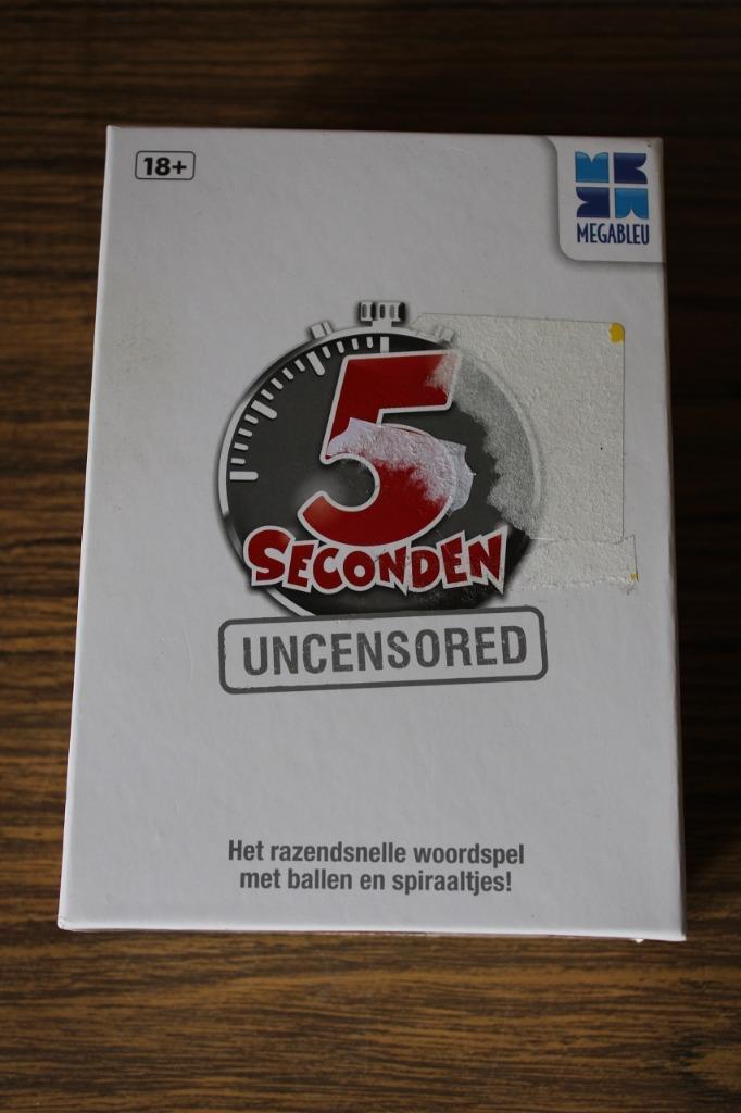5 Seconden Uncensored 18+woordspel met ballen en spiraaltjes, Hobby en Vrije tijd, Gezelschapsspellen | Kaartspellen, Zo goed als nieuw