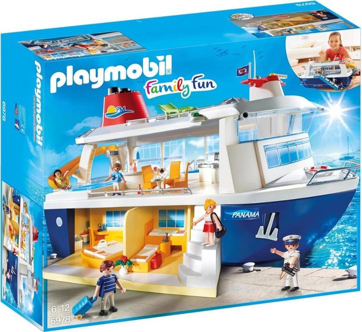 PLAYMOBIL Family Fun Cruiseschip, Kinderen en Baby's, Speelgoed | Playmobil, Zo goed als nieuw, Complete set, Ophalen of Verzenden
