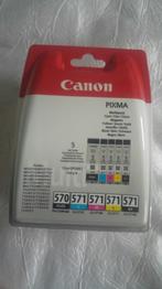 5 cartouches d'encre Canon pack 570-571 originales scelles, Informatique & Logiciels, Enlèvement ou Envoi, Neuf