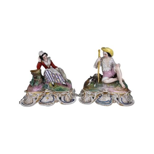 Couple en Porcelaine d'Andenne 18ème ️, Antiquités & Art, Antiquités | Porcelaine, Enlèvement ou Envoi