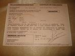 Ancien Certificat Conformité Moto Honda CB400 2006, Motoren, Ophalen of Verzenden, Honda