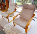 4 fauteuils Poäng Ikea, Ophalen, Hout, Gebruikt, 75 tot 100 cm