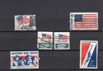 États-Unis - drapeau et courrier aérien - 6 pièces - 1€, Envoi, Affranchi