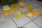 Lot de boîtes jaunes en plastique Très bon état!, Enlèvement ou Envoi, Utilisé, Jaune, Boîte