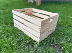 Houten krat met handvaten, Huis en Inrichting, Woonaccessoires | Kisten, Ophalen, Minder dan 50 cm, Nieuw, Minder dan 50 cm