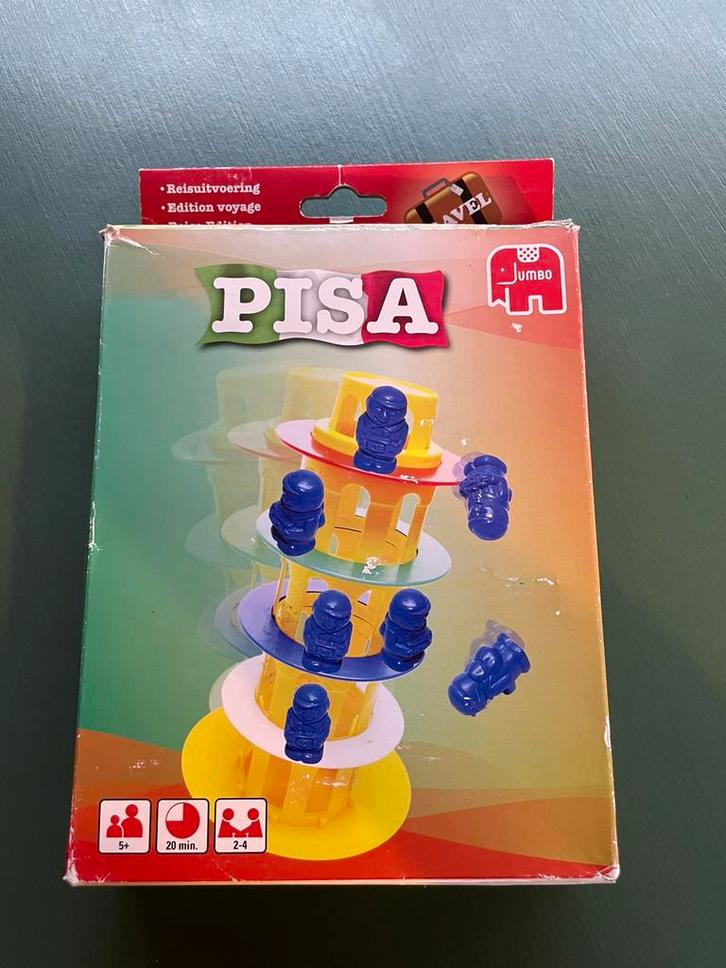 Bordspel pisa reiseditie, Hobby en Vrije tijd, Gezelschapsspellen | Overige, Zo goed als nieuw, Ophalen