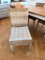 Lot de 6 chaises en rotin avec coussins, Maison & Meubles, Enlèvement, Utilisé, Une