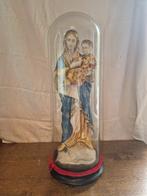 Maria met Kind Jezus – beeld onder glazen stolp, Antiek en Kunst, Ophalen