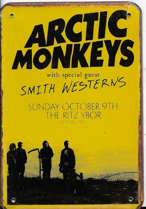 Plaque murale en métal rouillé au look vintage Arctic Monkey, Collections, Musique, Artistes & Célébrités, Neuf, Enlèvement ou Envoi
