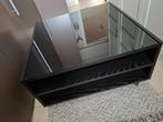 vierkante salontafel op wieltjes, Ophalen, 50 tot 100 cm, Glas, Vierkant