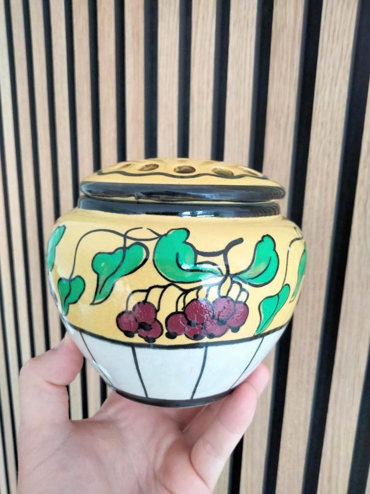 Art Deco Pique fleurs keramiek Belgium Brussels aardewerk, Antiek en Kunst, Antiek | Woonaccessoires, Ophalen of Verzenden