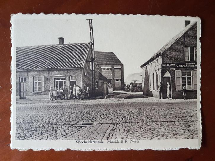Postkaart Wechelderzande Maalderij K. Neefs Café De Zwaan, Verzamelen, Postkaarten | België, Ongelopen, Antwerpen, 1940 tot 1960