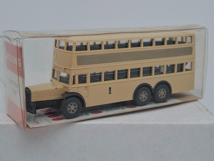 Büssing D38 dubbeldekker stadsbus Berlijn - Wiking 1/87, Hobby en Vrije tijd, Modelauto's | 1:87, Zo goed als nieuw, Bus of Vrachtwagen