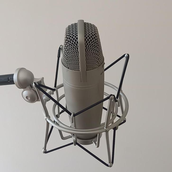 Microfoon met statief en andere toebehoren te koop, Muziek en Instrumenten, Microfoons, Gebruikt, Studiomicrofoon, Ophalen of Verzenden