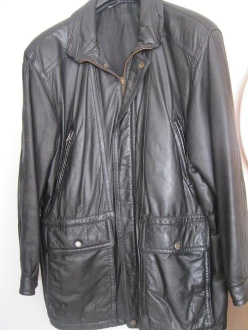 Mooie Zwarte Runds Lederen Vest., Kleding | Heren, Jassen | Winter, Gedragen, Overige maten, Zwart, Ophalen