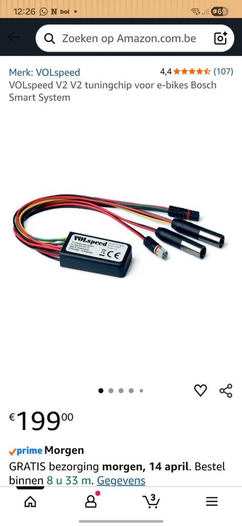 Bosch smart system V2, Fietsen en Brommers, Ophalen