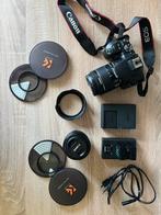 Canon EOS 250D + 50mm lens + 18-55mm lens + 2 UV filters + …, Ophalen, Zo goed als nieuw, Canon