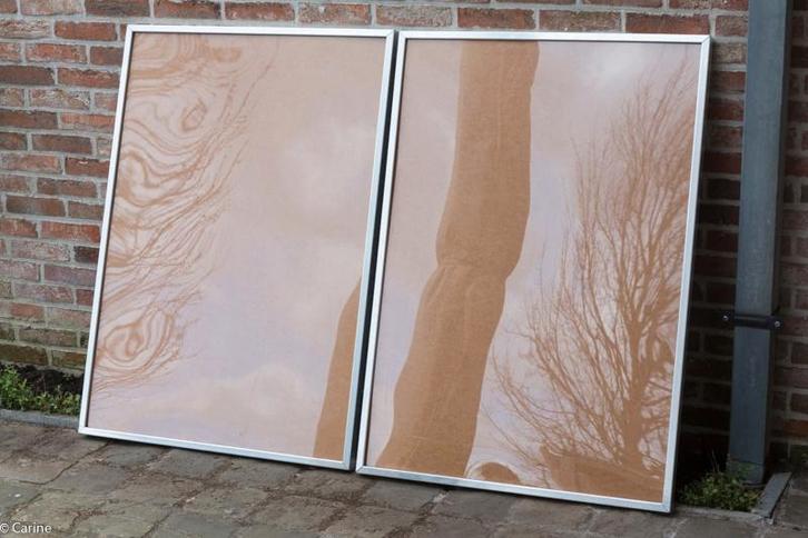 kaders voor foto of poster, Huis en Inrichting, Woonaccessoires | Lijsten, Gebruikt, 75 cm of meer, 50 tot 75 cm, Metaal of Aluminium