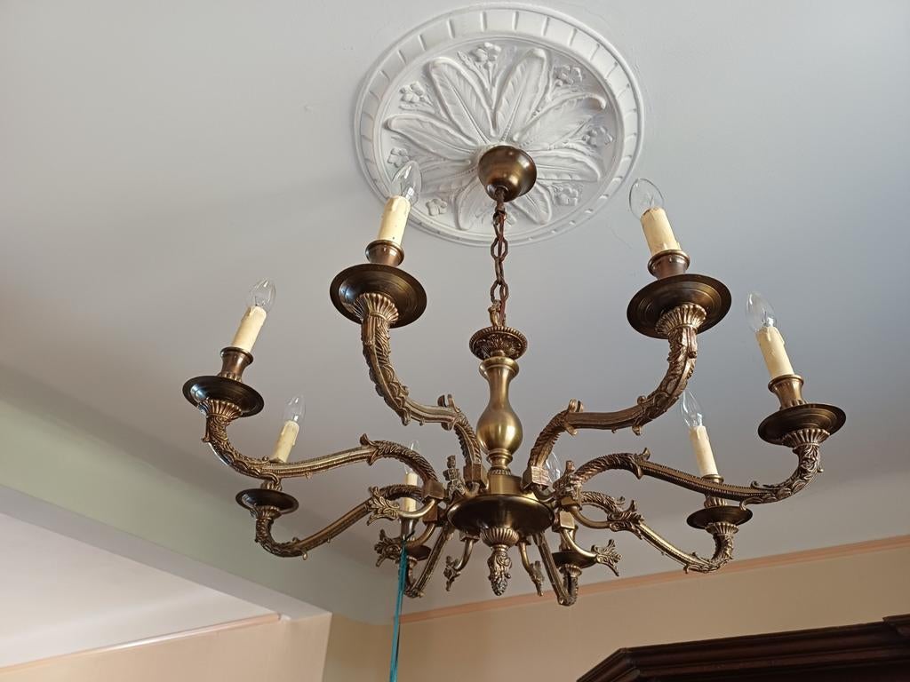 Lustre ancien 6 branches, Enlèvement