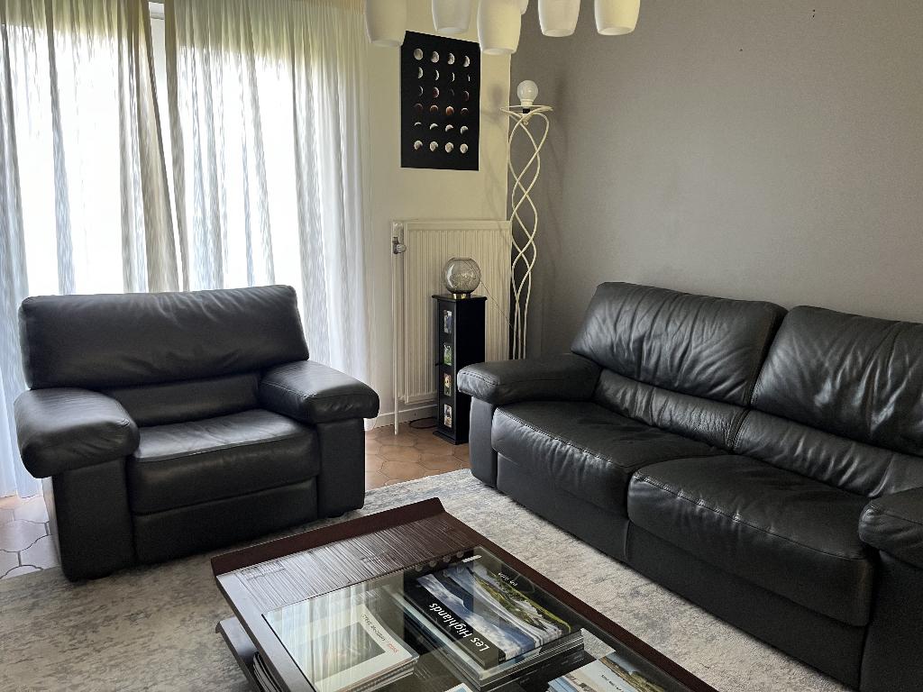 salon en cuir gris, Maison & Meubles, Enlèvement, Utilisé, Cuir