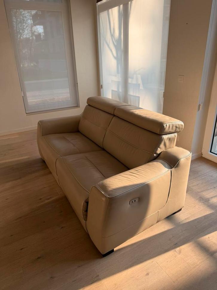 Lederen elektrische relaxzetel, Maison & Meubles, Canapés | Sofas & Chaises Longues, Comme neuf, Deux personnes, Cuir, Enlèvement