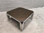 Table basse Belgo Chrom originale en verre miroir 80x80cm, Maison & Meubles, Enlèvement, Verre