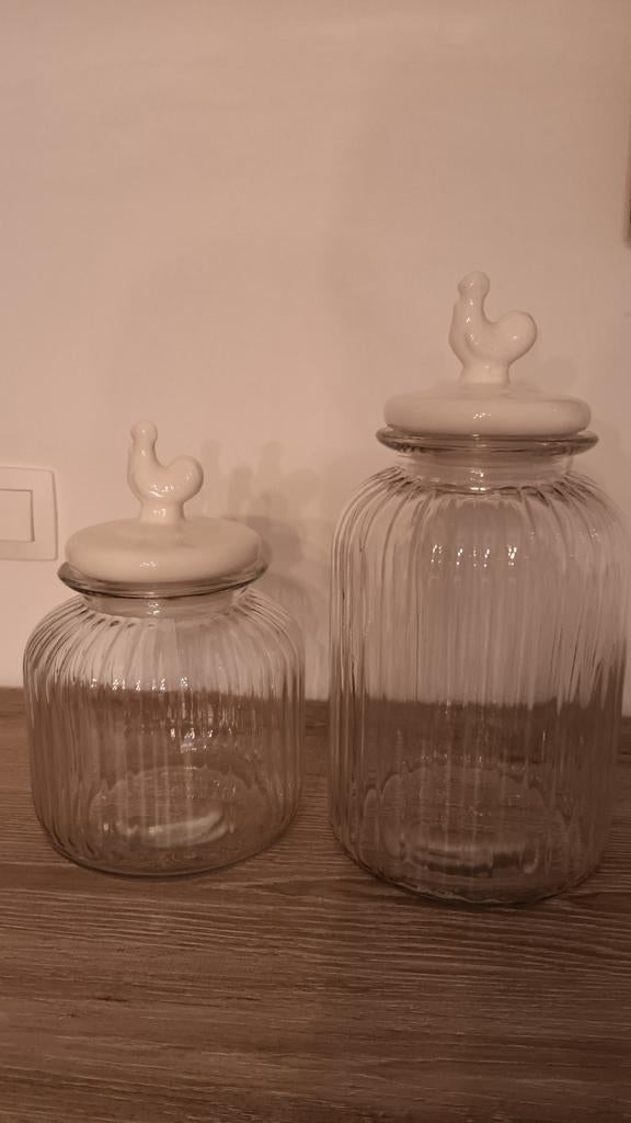 2 glazen bewaarpotten, Enlèvement